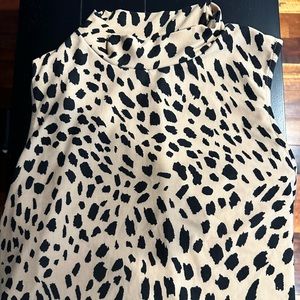 Tan & Black Animal Print Shift Dress